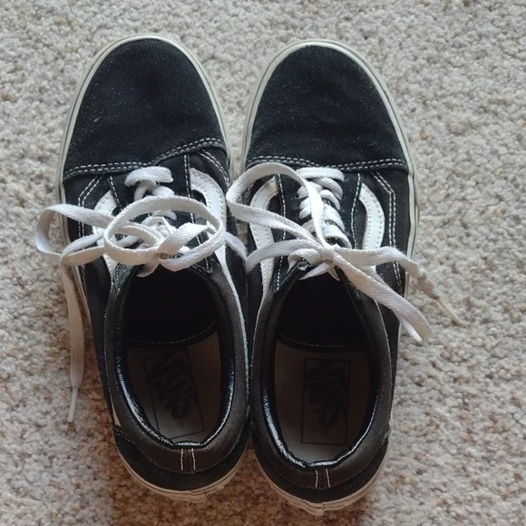 Vans Black and White Old Skool Sneakers - Picture 3 of 9